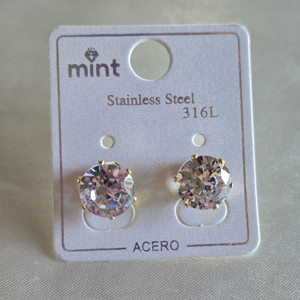 Mint Stainless Steel Stud Earrings